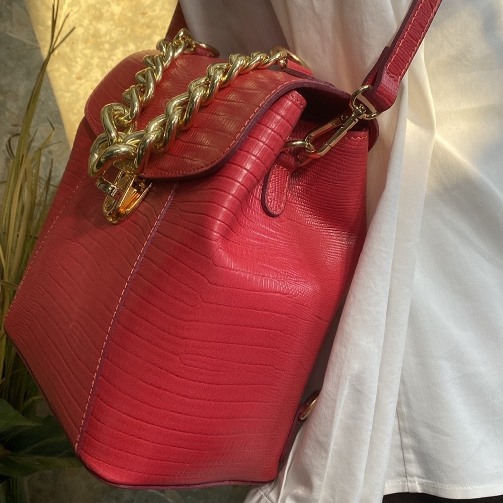 Divina firenze trilli backpack, Crossbody, satchel purse, convertible bag, pink - Picture 16 of 16